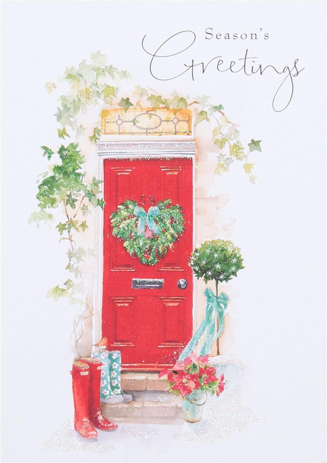 Hallmark Charity Christmas Card Pack 'Seasons Greetings' 8 Cards, 1 Design