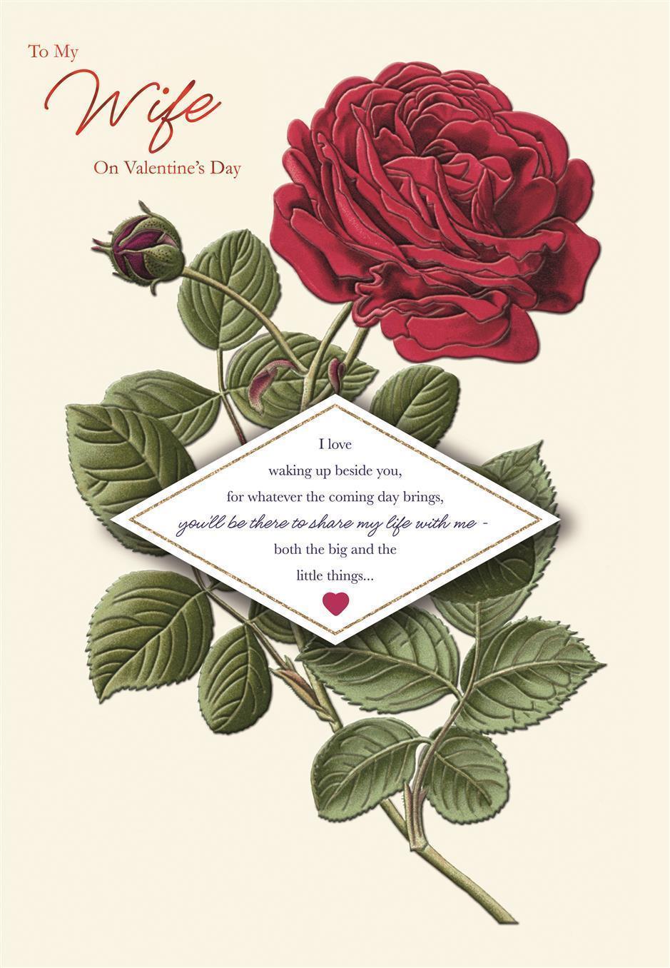 To My Wife "Share My Life" Valentine's Day Greeting Card