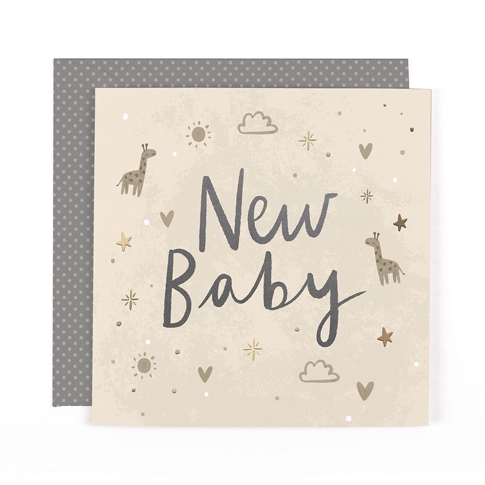 Stunning Luxury Foiled New Baby Birth Congratulations Card