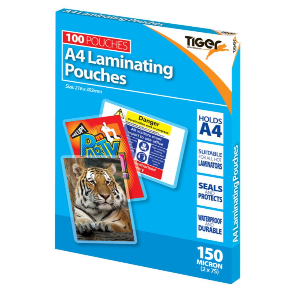 Box of 100 A4 150micron Standard Laminating Pouches