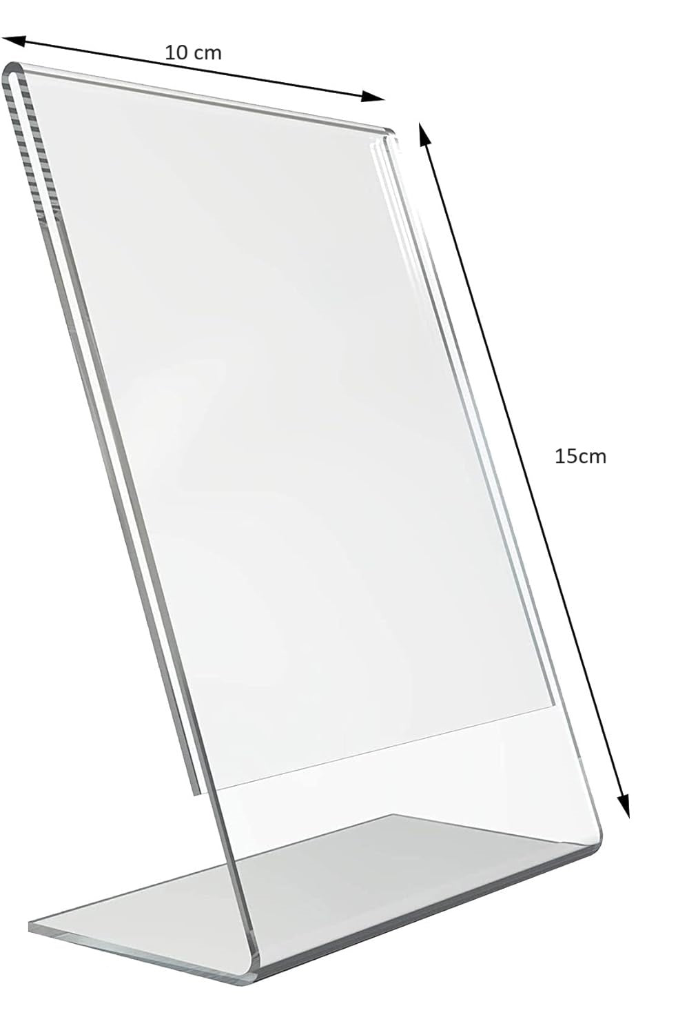 A6 Vertical Design L-Shape Transparent Acrylic Label Sign Holder