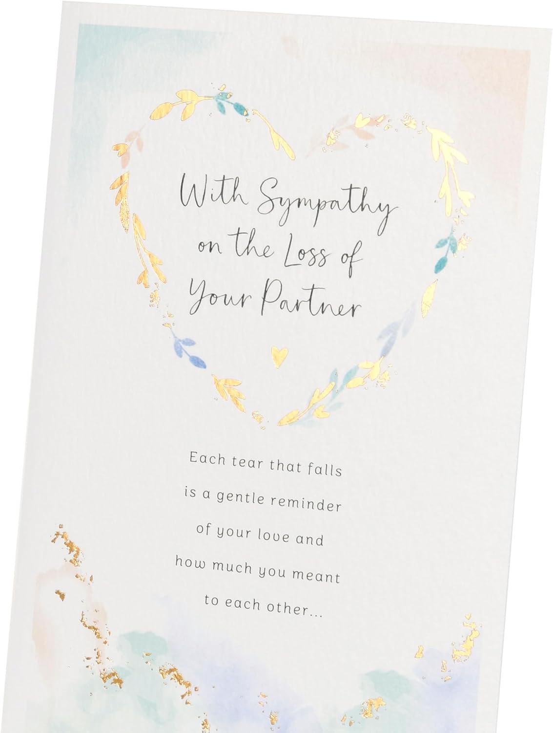 Heart Design Sympathy Loss Of Partner Card
