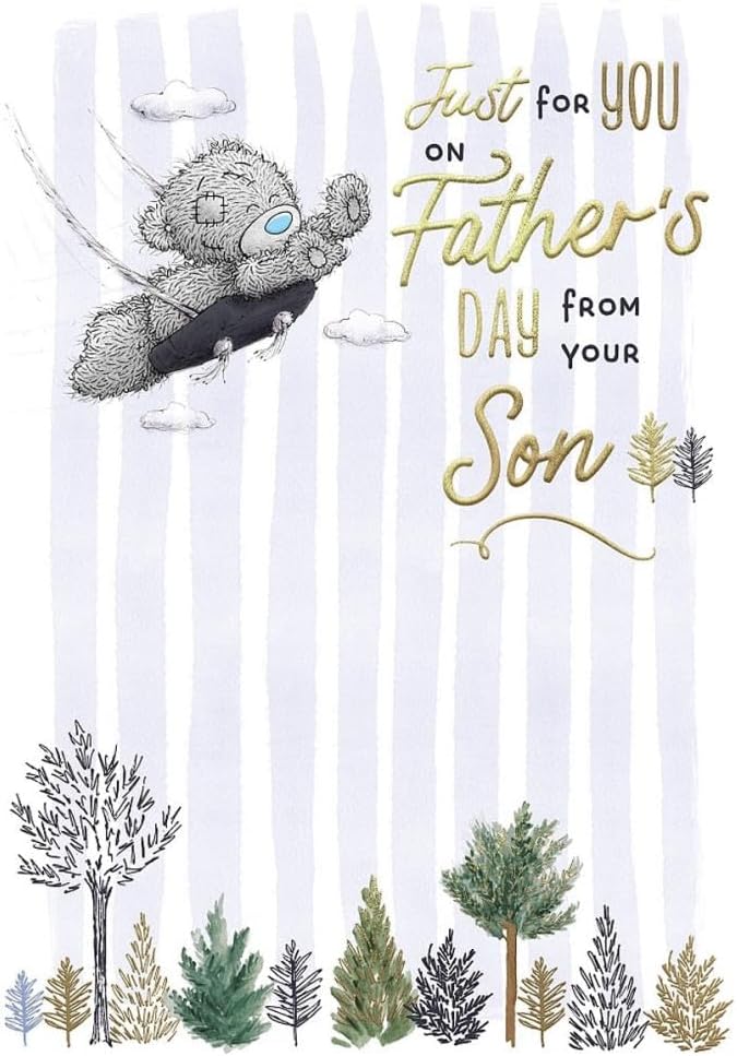 Bear On Swing From Your Son Father's Day Card