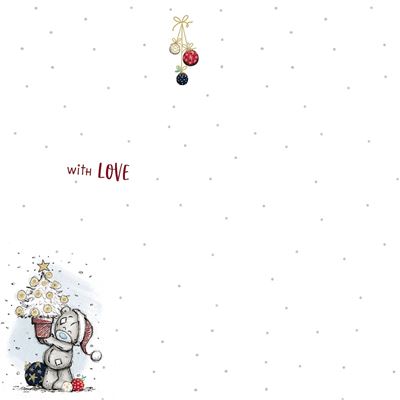 Open Christmas Bear Carrying Gifts Money Wallet Christmas Card