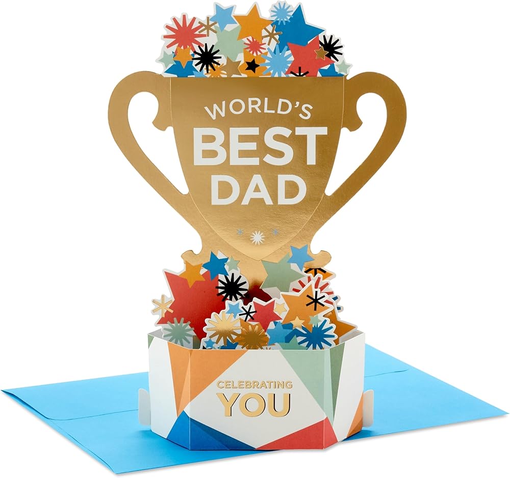 3D Pop Up 'Best Dad' Trophy Father's Day Card