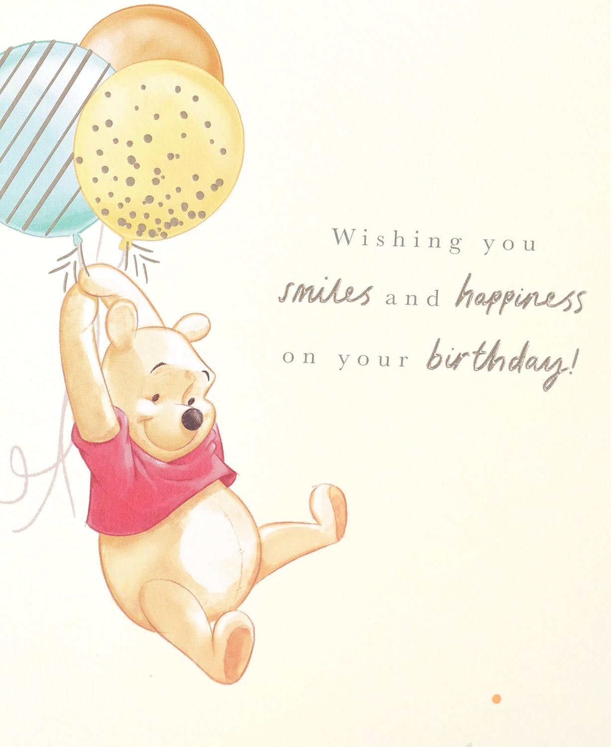 Disney Winnie the Pooh & Balloons Design Birthday Card