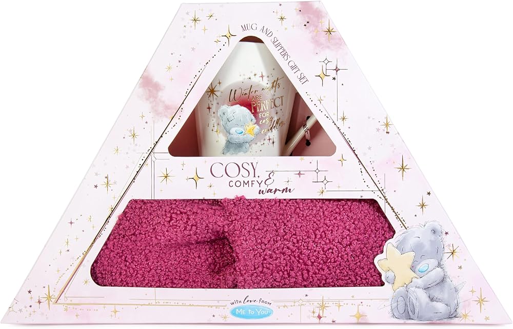 Me to You Slippers and 'Winter Nights' Ceramic Mug Gift Set Official Collection