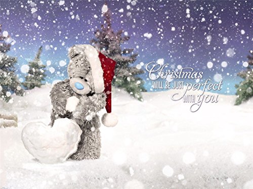 Me To You Tatty Teddy 3D Holographic Card - Gorgeous Boyfriend Christmas Card