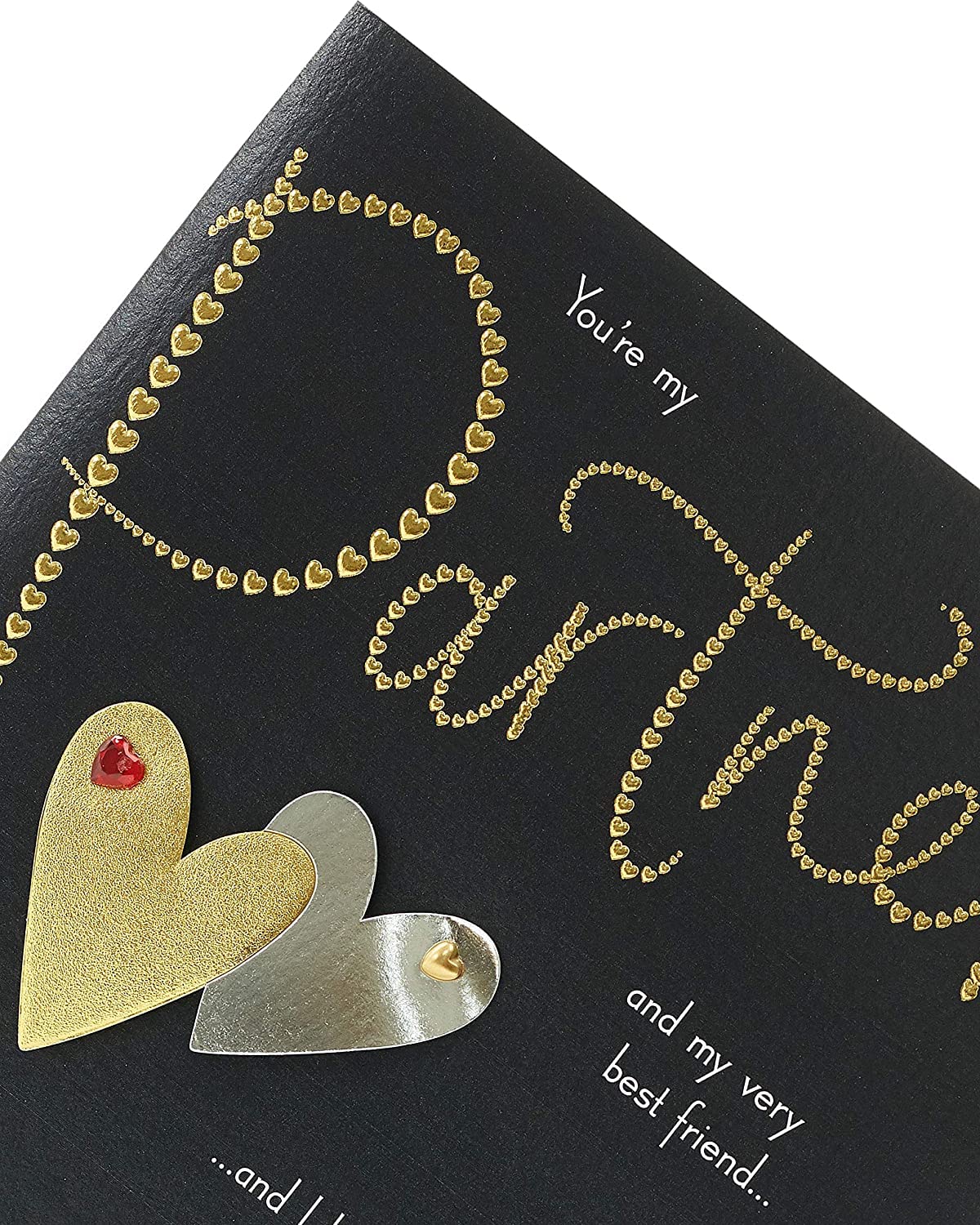 Gold Hearts Design Partner Valentine's Day Card