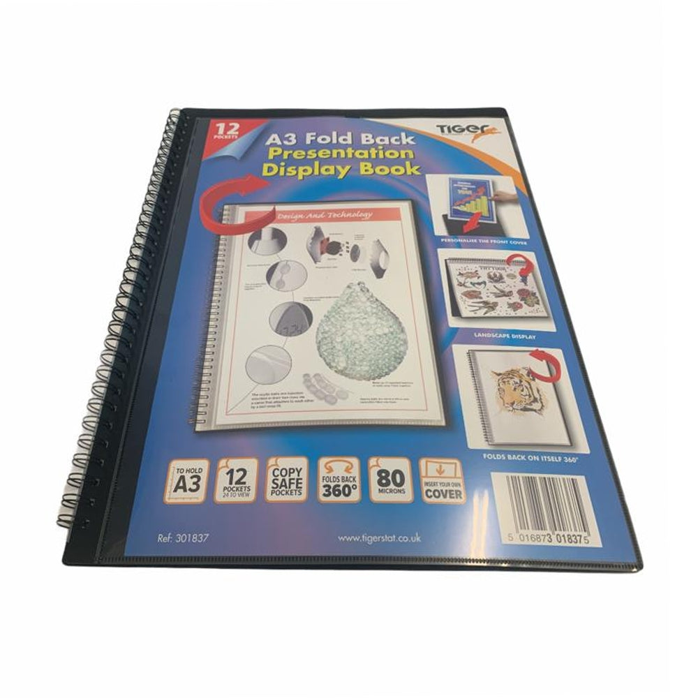 A3 12 Pockets Foldback Presentation Display Book