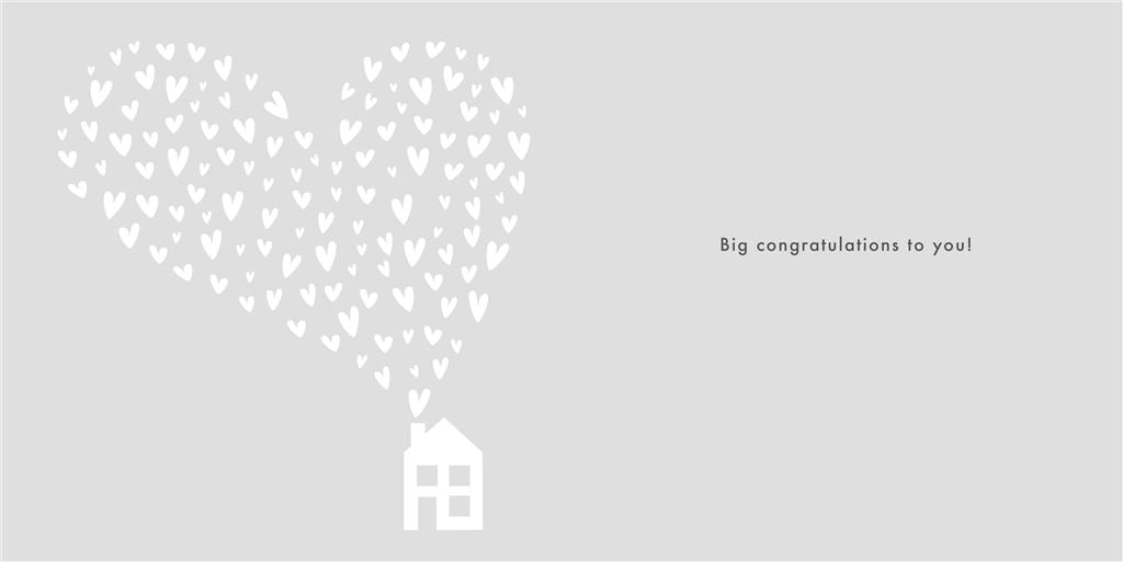 New Home Love Heart Congratulations Card