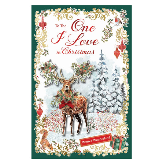 To The One I Love Winter Wonderland Design Christmas Card