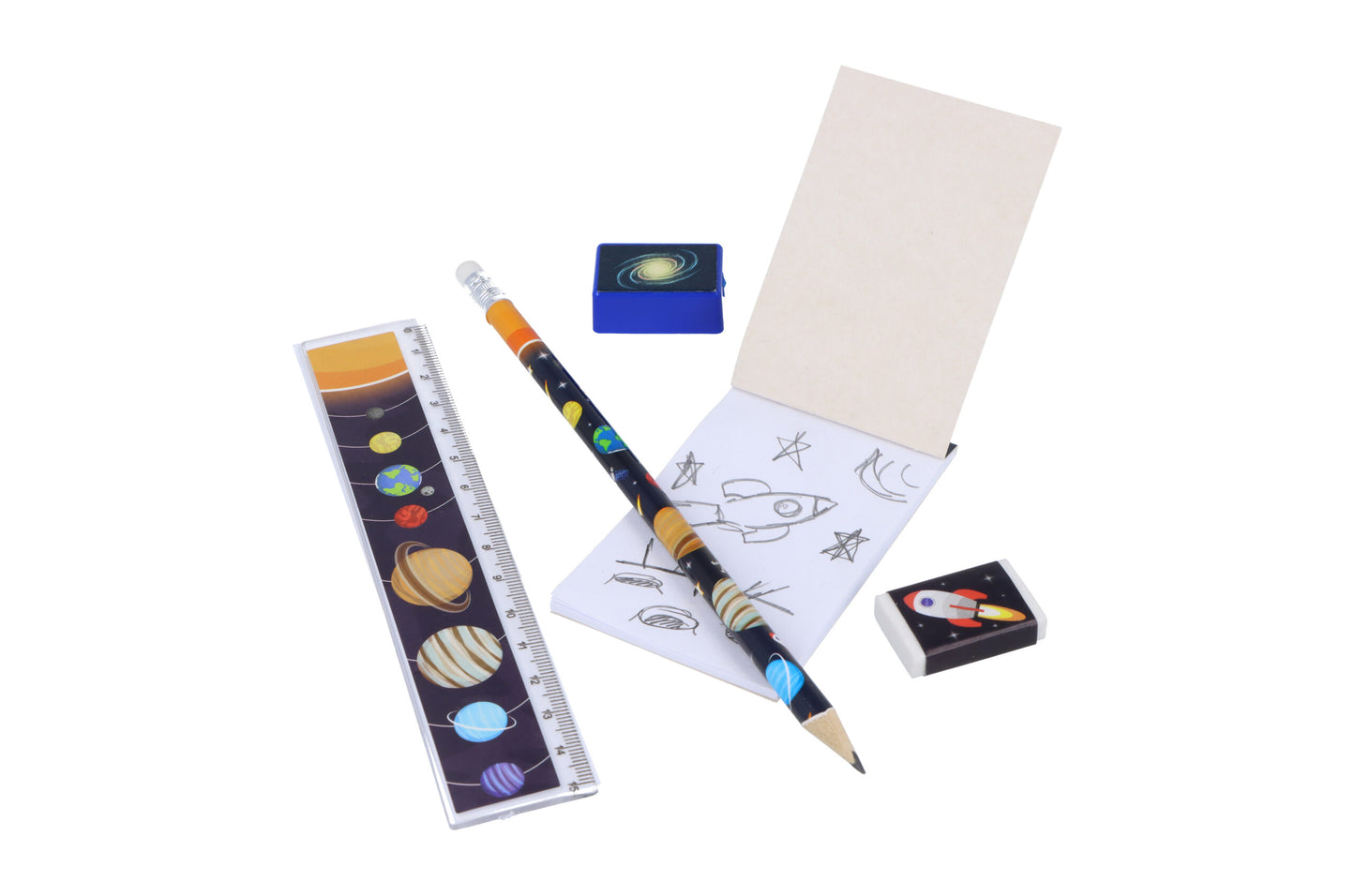 Pack of 24 Space Design 5 Piece Stationery Sets