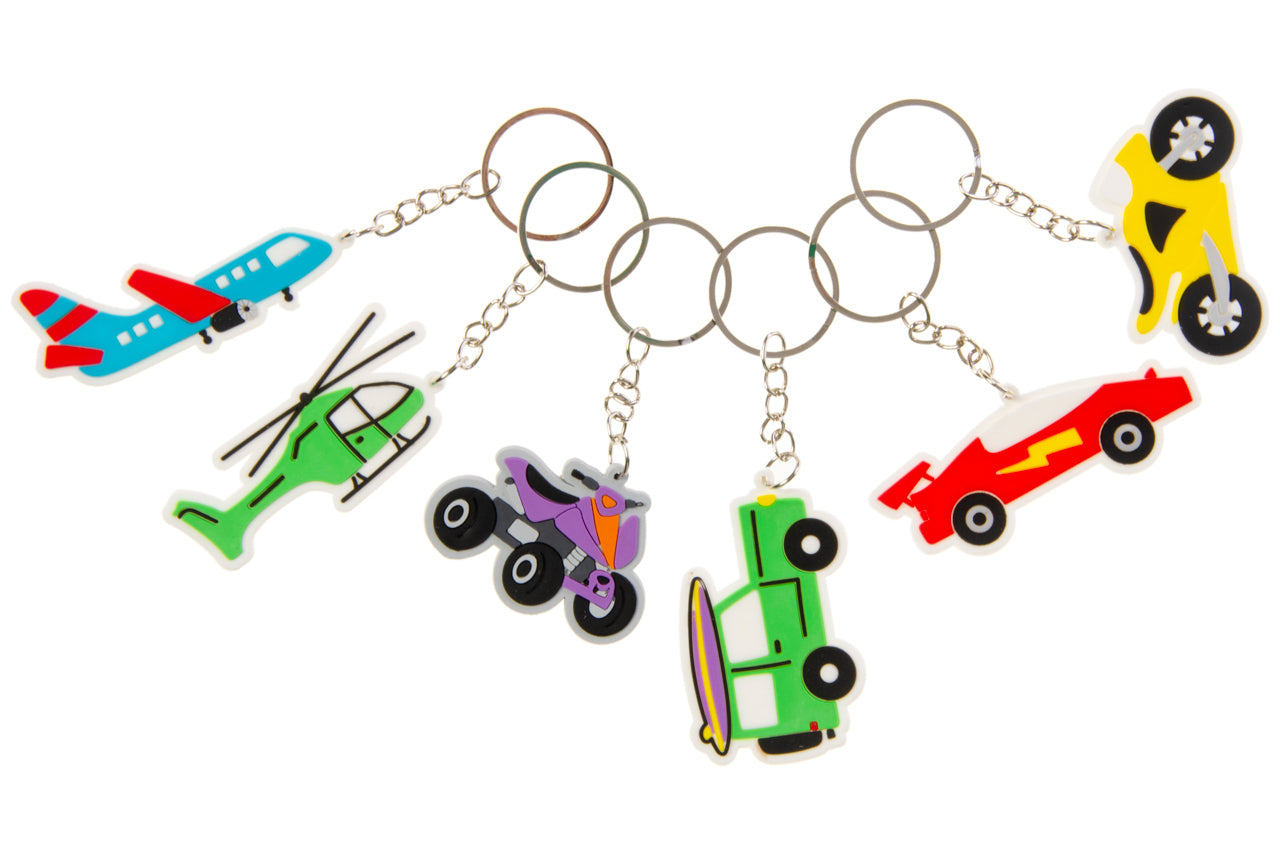 Pack of 48 Vehicle Design Keychains