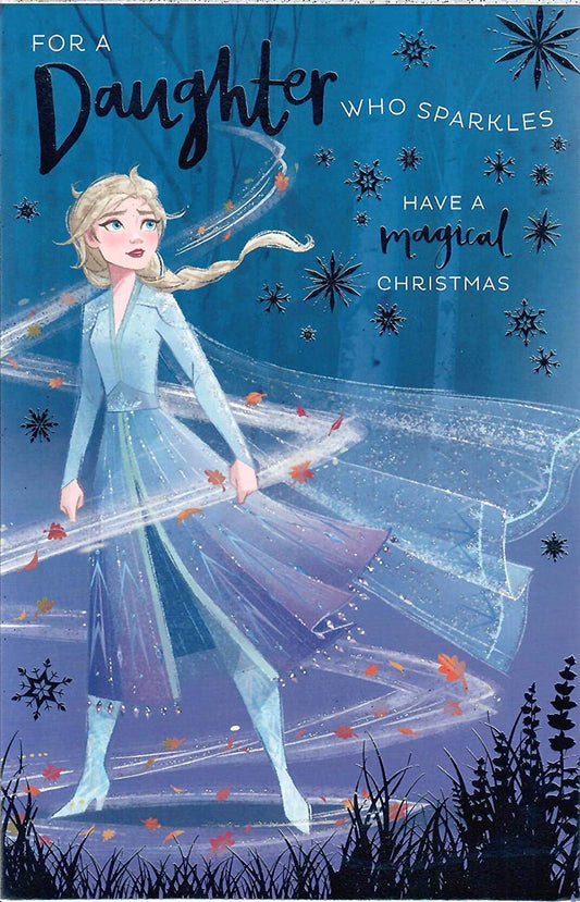 For Daughter Disney Frozen Princess Elsa Christmas Card 