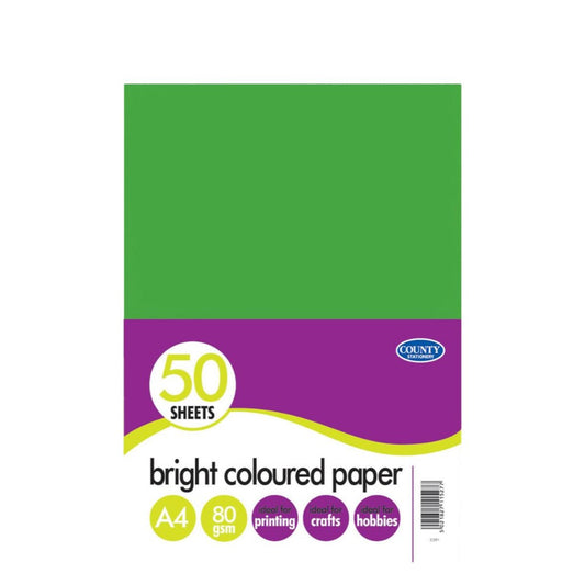 50 A4 Bright Assorted Coloured Paper