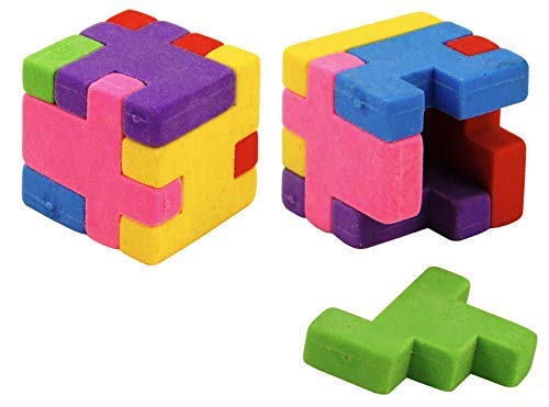 Puzzle Cube Eraser Rainbow Colour