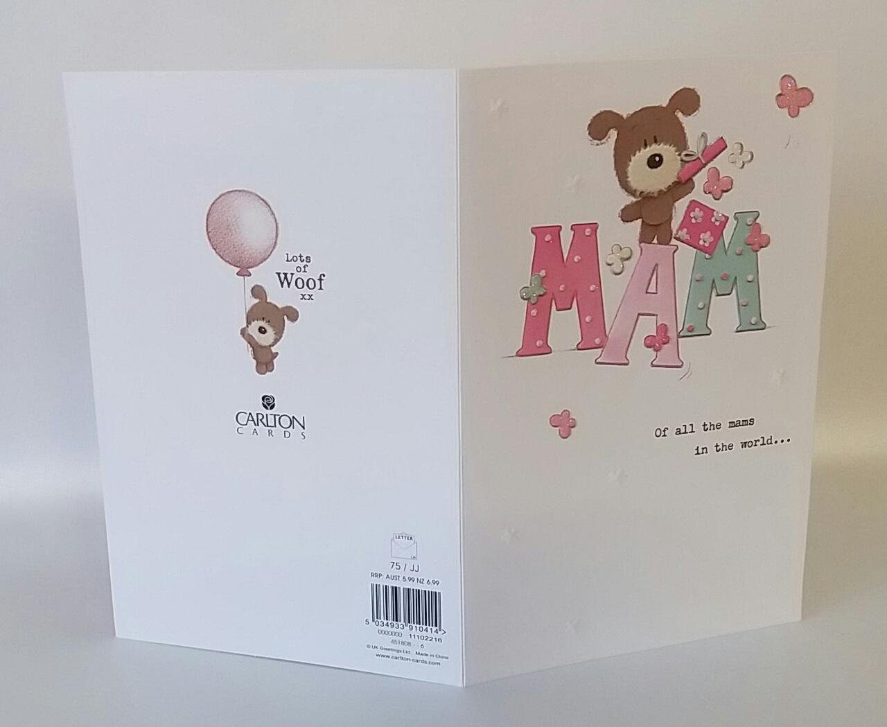 Mam Adorable Lots of Woof Mother's Day Card