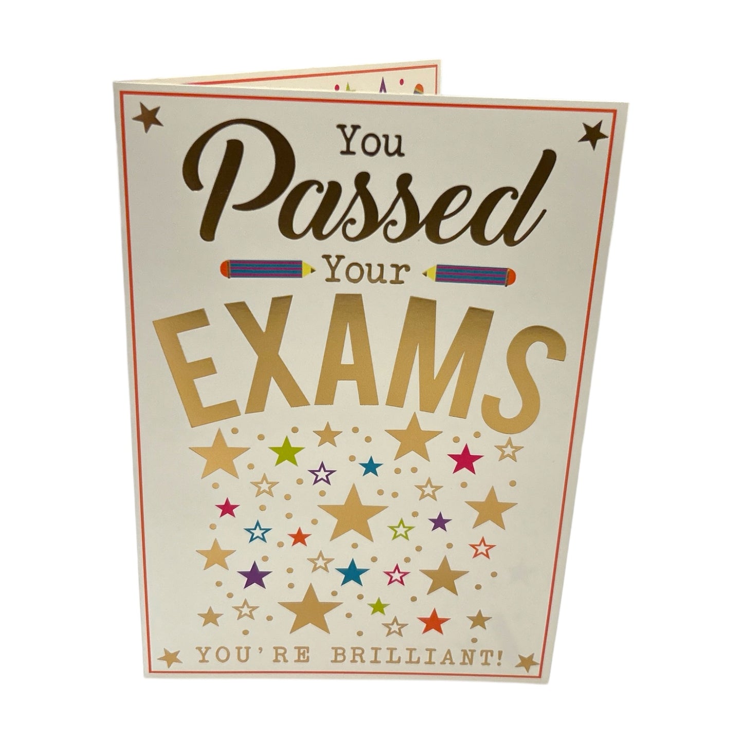 You Passed Your Exam Stars Design Congratulations Card