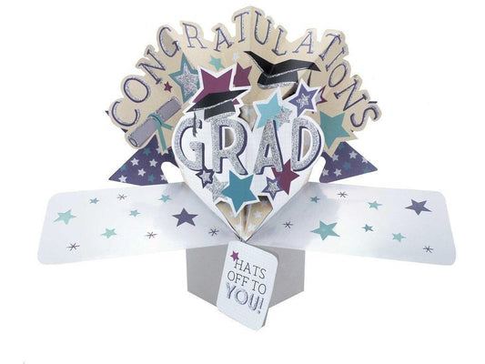 Pop Ups "Congratulations" Lettering Graduation Card
