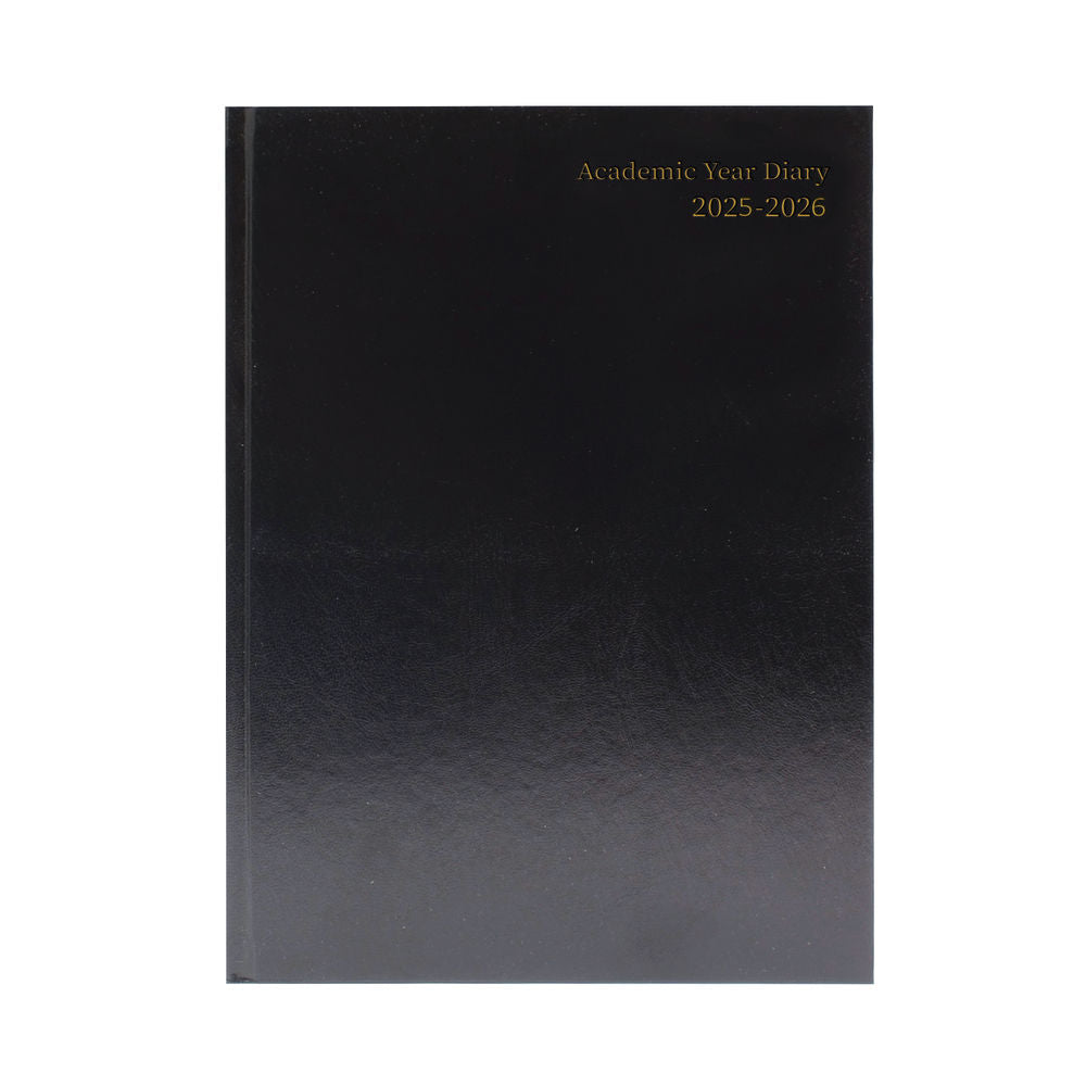 2025-2026 A5 Week to View Black Academic Diary