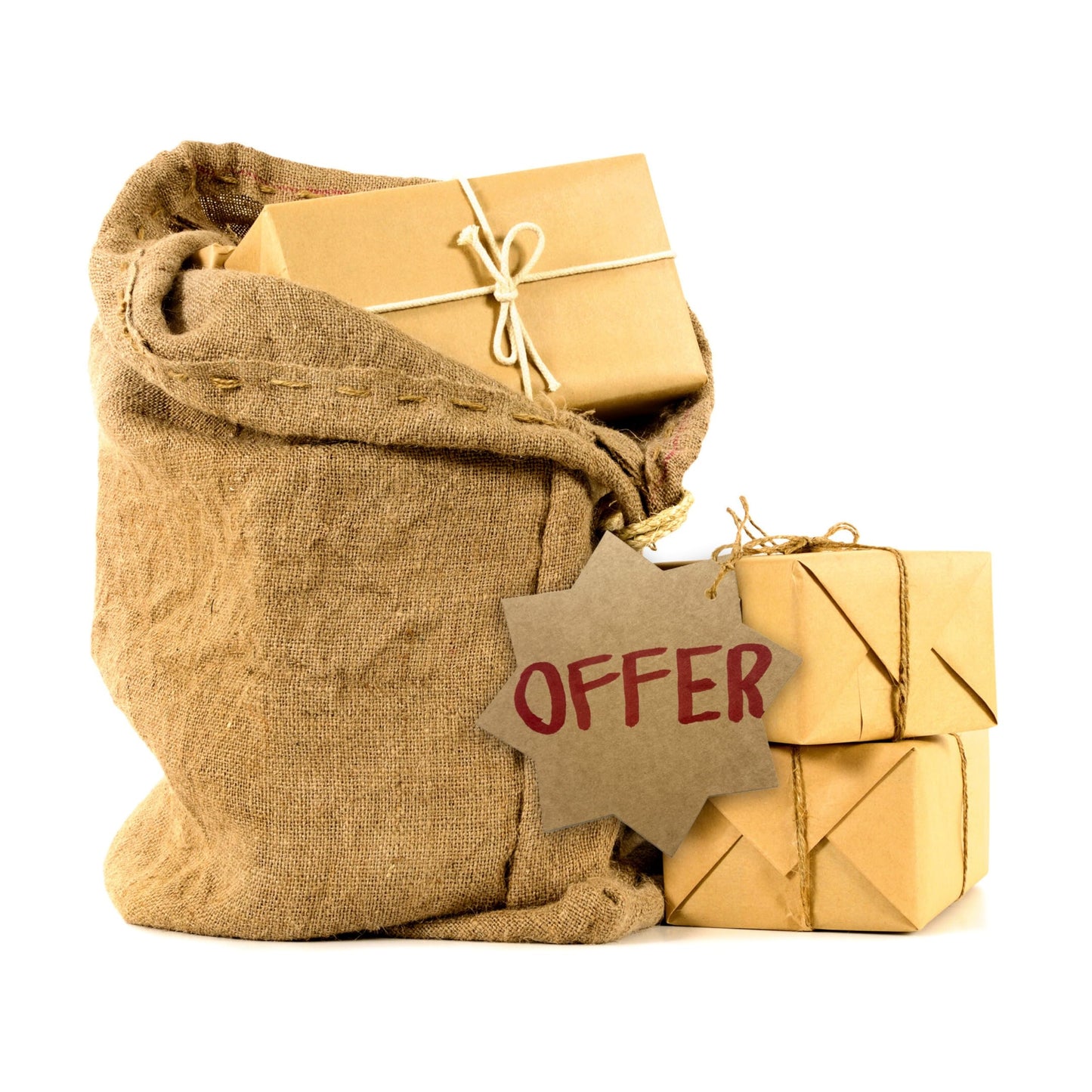 Pack of 200 Brown Kraft Stars 150 x 150mm