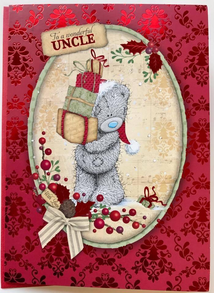 Wonderful Uncle Me to You Tatty Teddy Holding Gifts Christmas Card