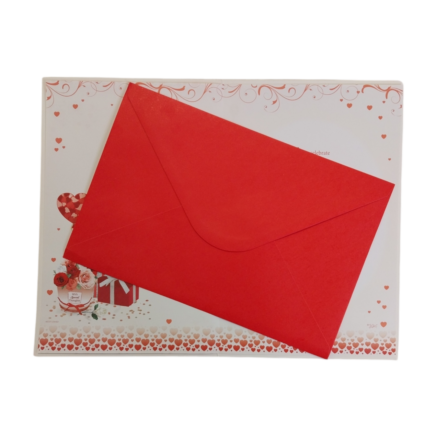 Hearts And Gifts Design Open Valentine's Day Card