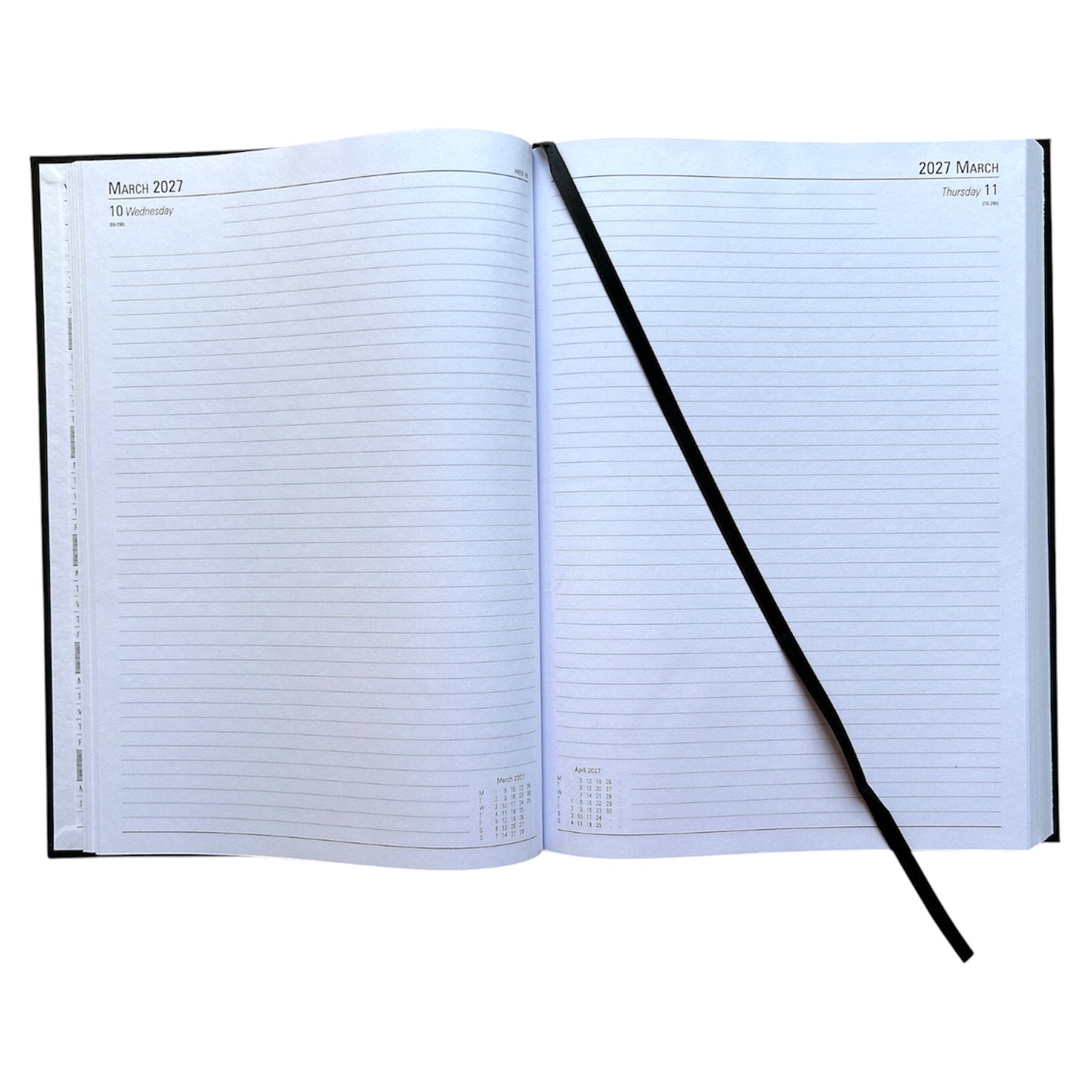 Janrax 2027 A4 Day Per Page Black Desk Diary