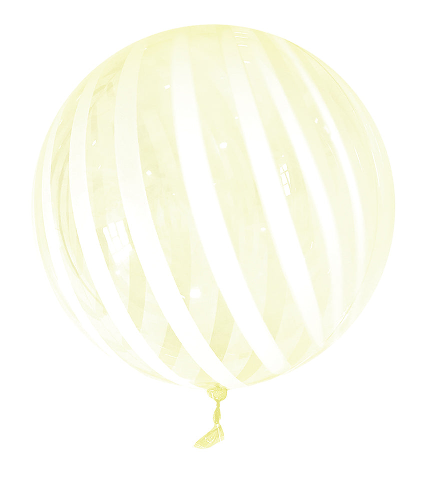 Yellow Striped 18" Vortex Balloon