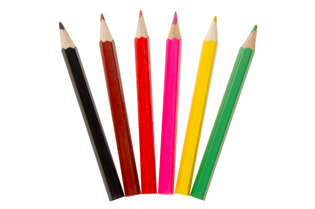 6 Pieces Farm Animals Colored Pencils 9cm