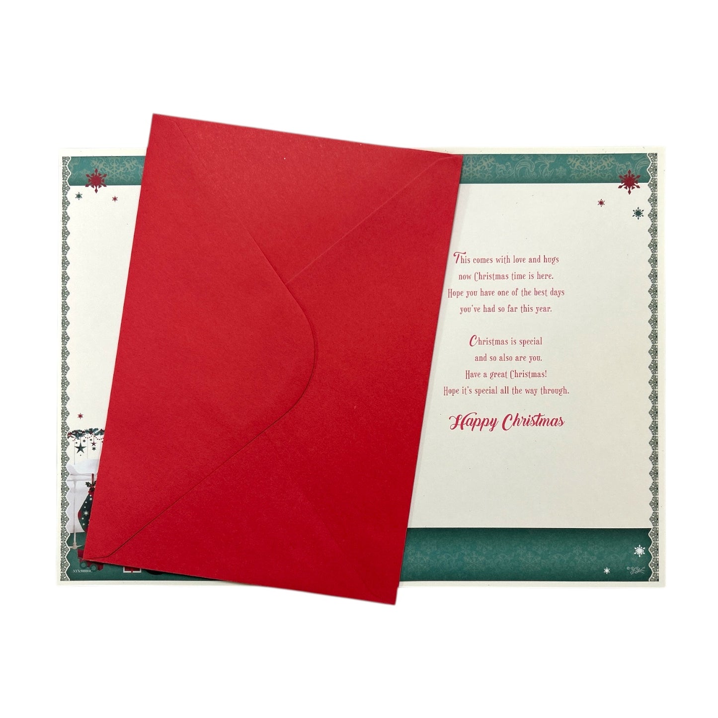 To a Dear Niece Glitter Finished Santa Design Christmas Card