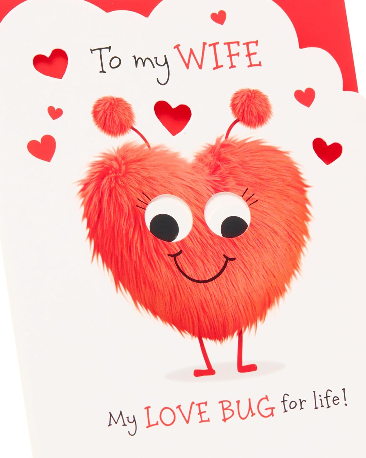 Sweet Love Bug Design Wife Valentine's Day Card