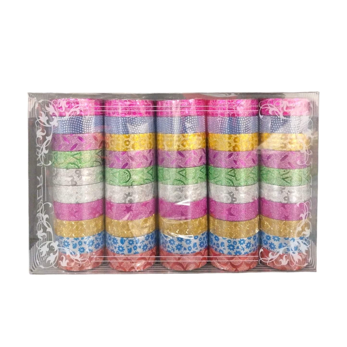 3x Pack of 10 Colourful Adhesive DIY Glitter Tapes 15mm x 3m