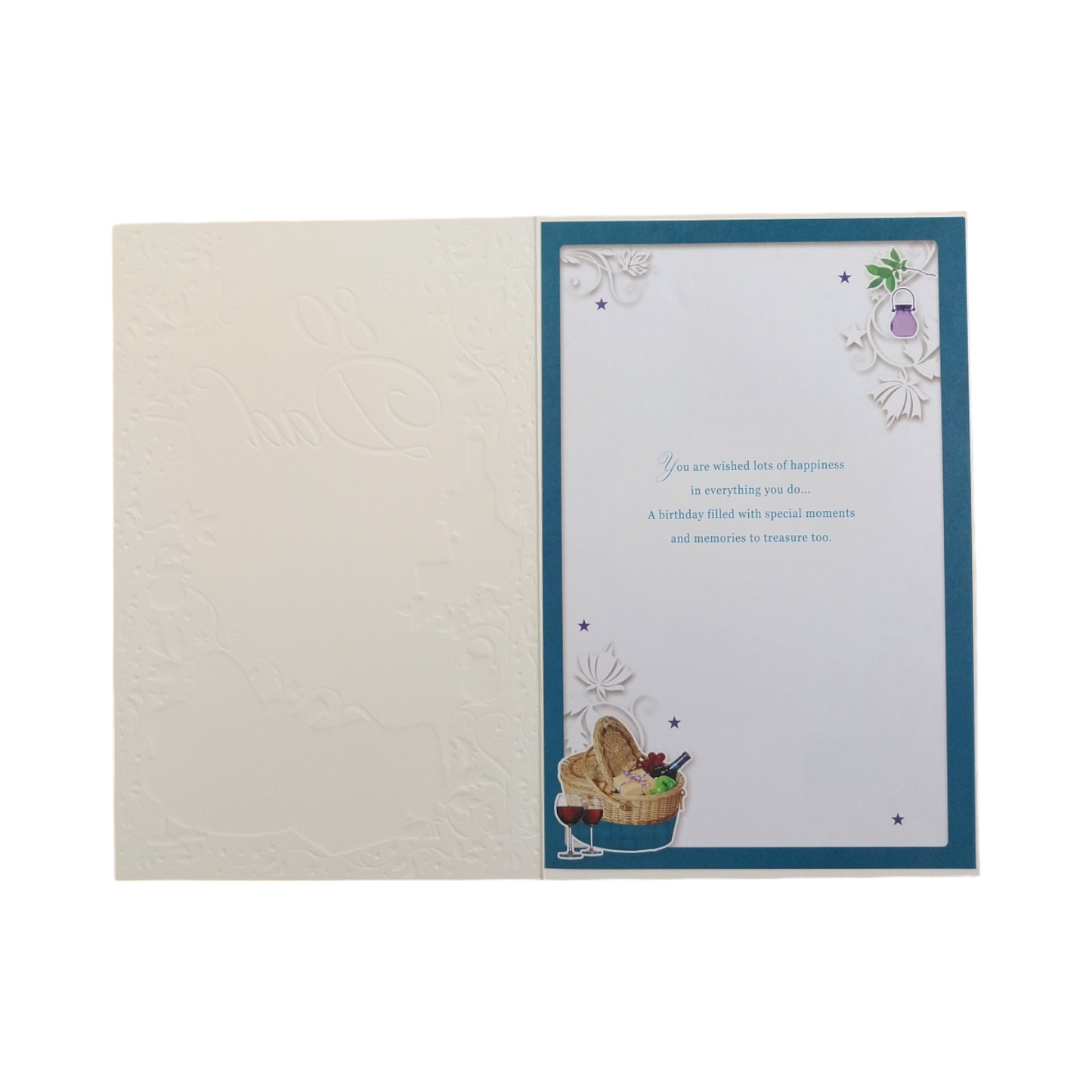 On Your 80th Birthday Dad Opacity Card