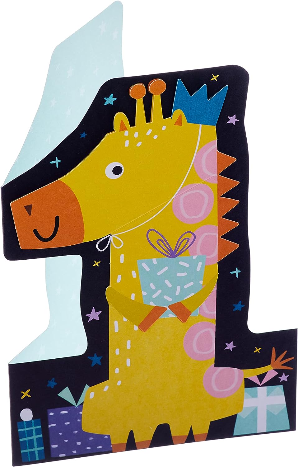 Fun Die Cut Design 1st Birthday Card