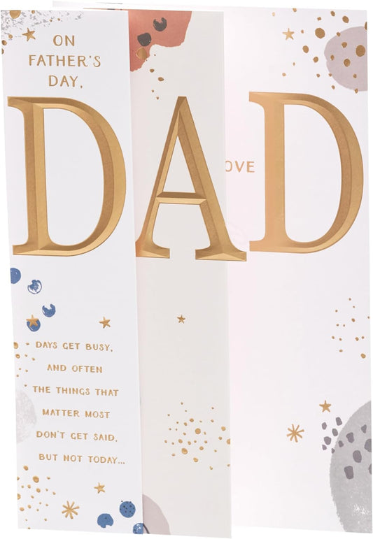 Heartfelt Fold Out Design Dad Father's Day Card