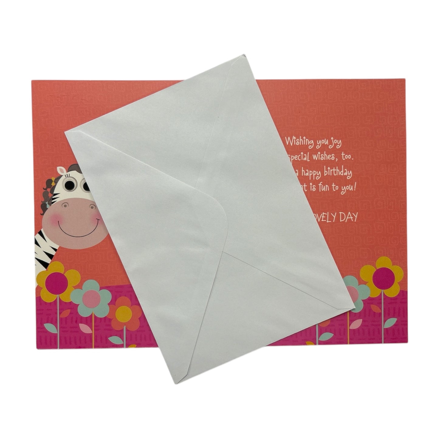 To Great Granddaughter Giraffe with Flowers Design Juvenile Birthday Card