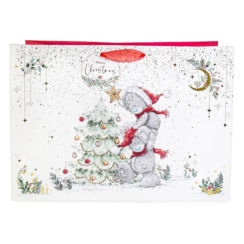 Bear With Xmas Tree Extra Large Christmas Gift Bag