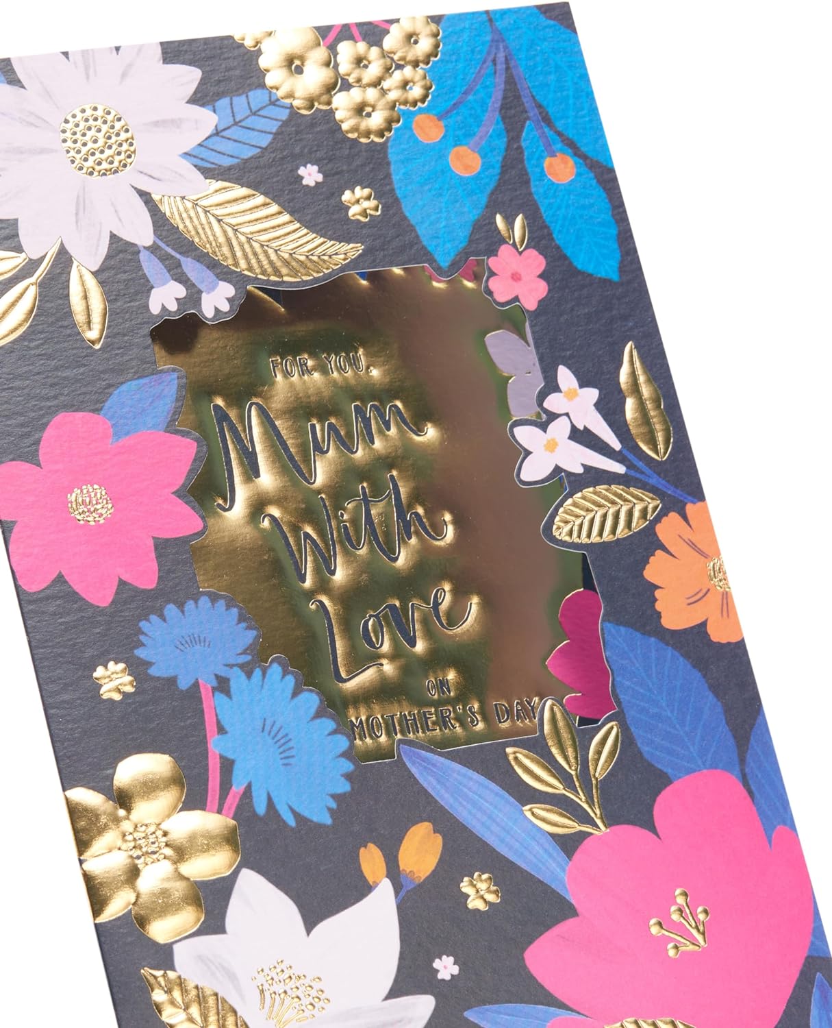 Gold & Floral Design Mother's Day Card