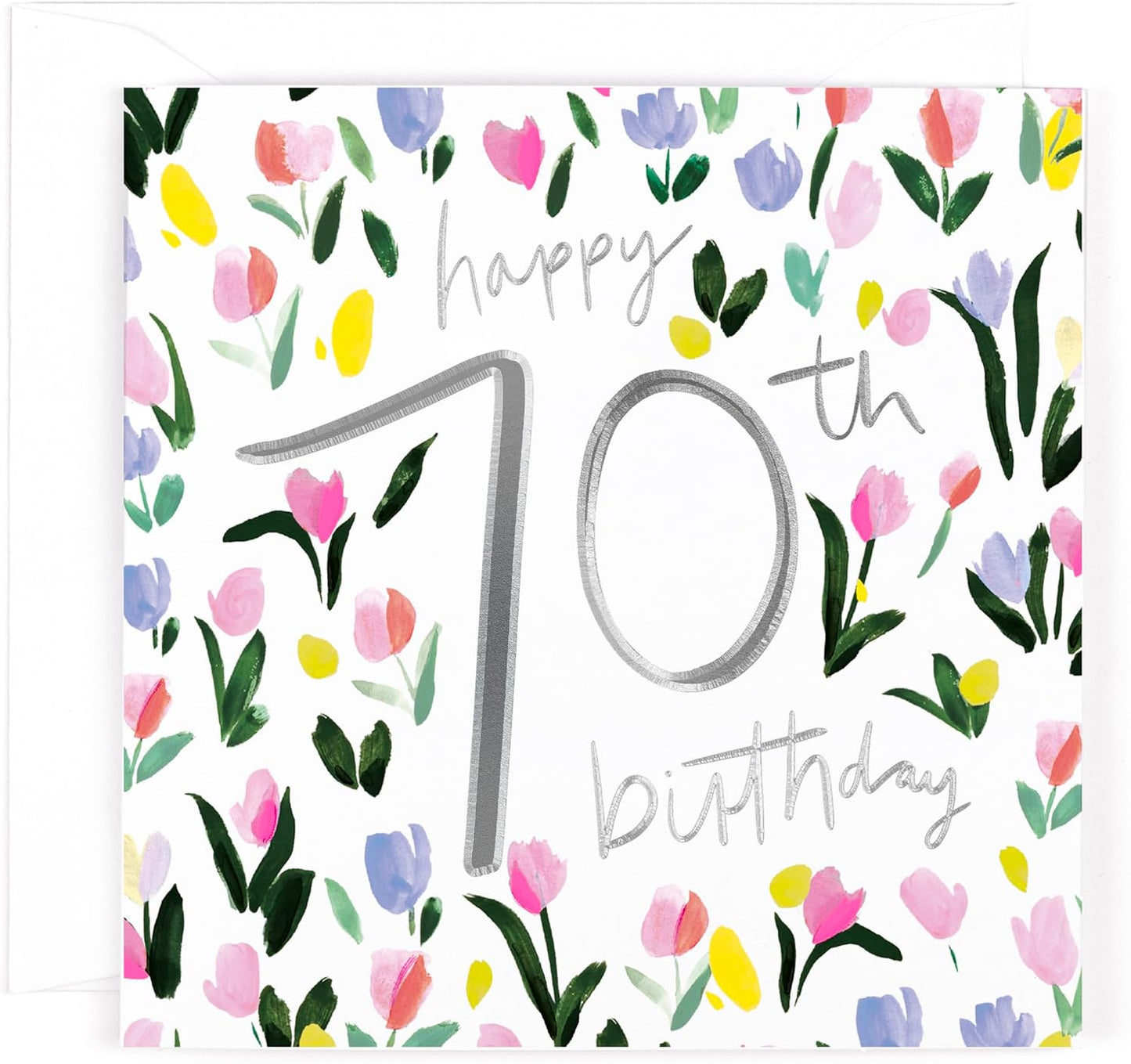 Contemporary Floral Design Luxury 70th Birthday Card