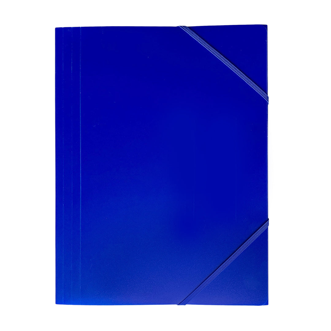 Pack of 12 A4 Blue 3 Flap Folders with Elasticated Closure