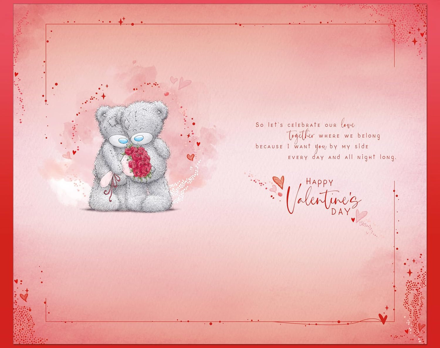 Bears By Tree One I Love Valentine's Day Card