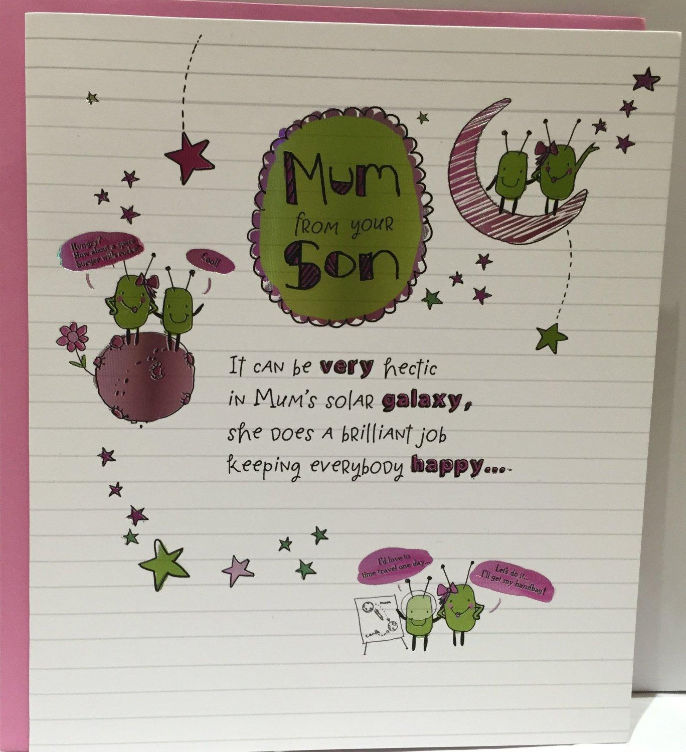 Mum From Your Son Humour Mother's Day Card– Shop Inc