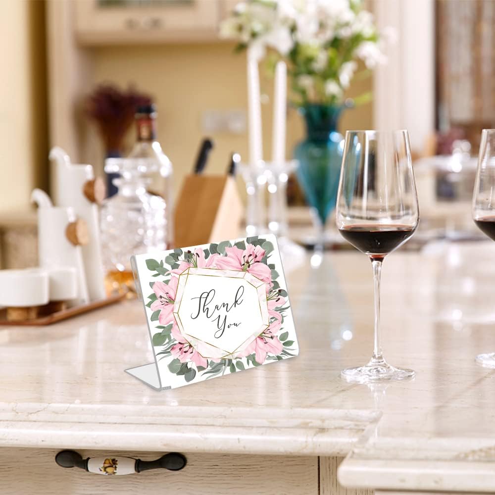 Pack of 6 A6 Horizontal Design L-Shape Transparent Acrylic Label Sign Holder