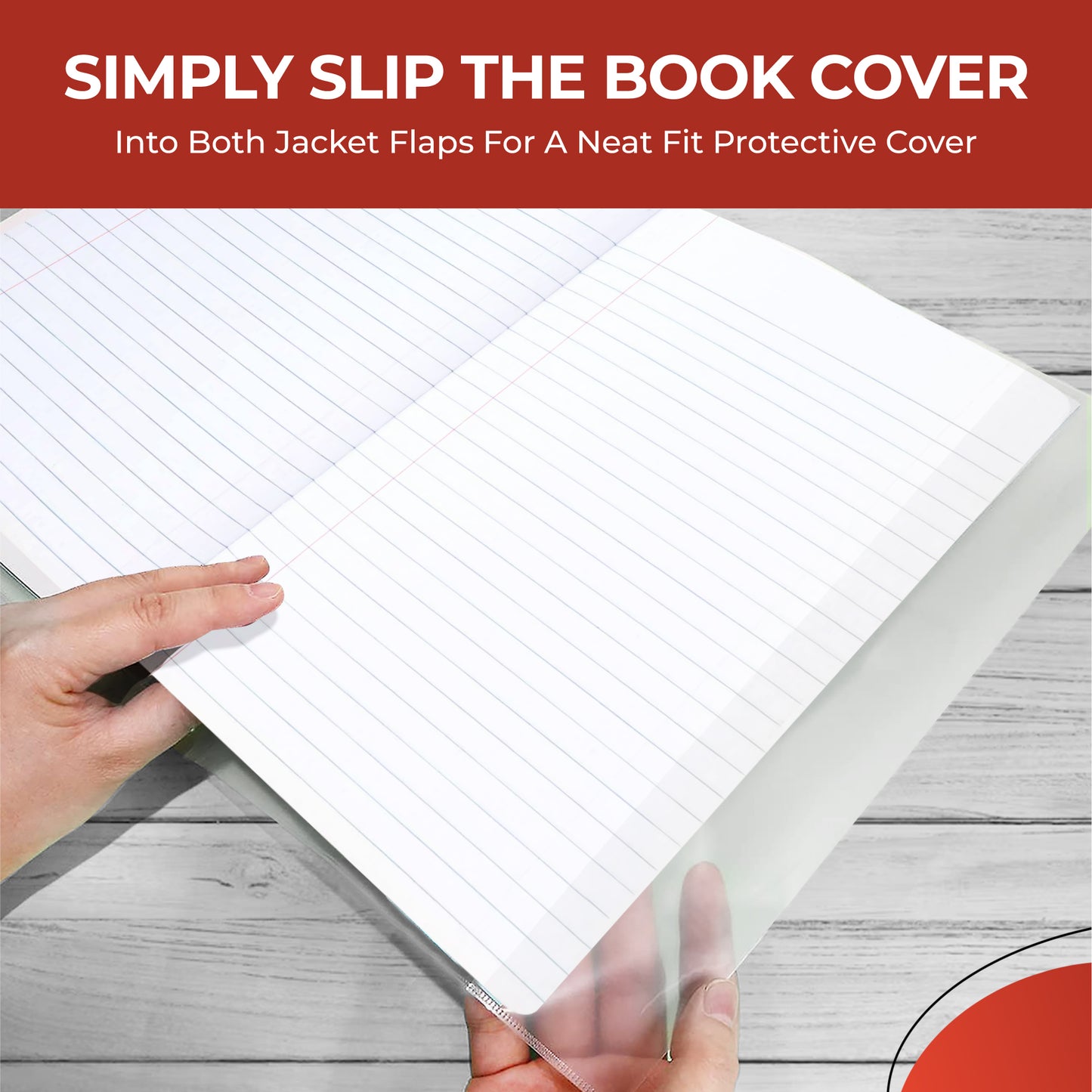 Pack of 50 A4 Clear Exercise Book Covers by Janrax