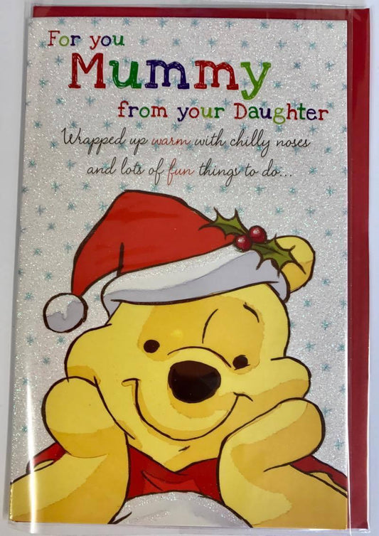 Mummy From Your Daughter Christmas Card For You Winnie The Pooh 