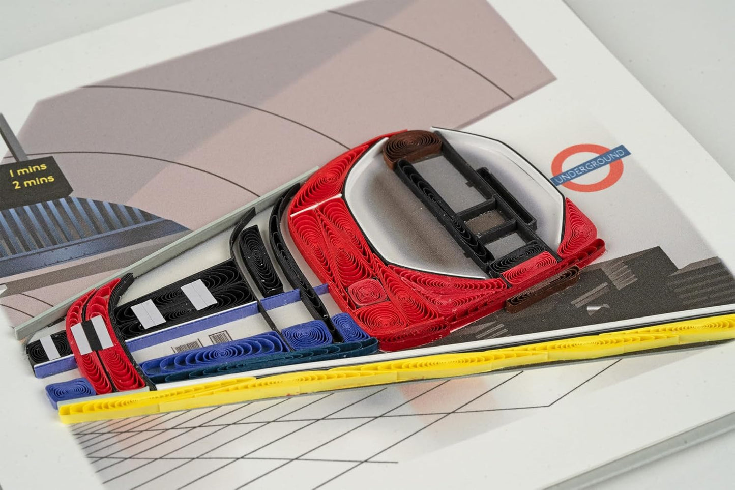 Quilling London Underground Tube Station Hand-Finished Art Greeting Card Frameable Art
