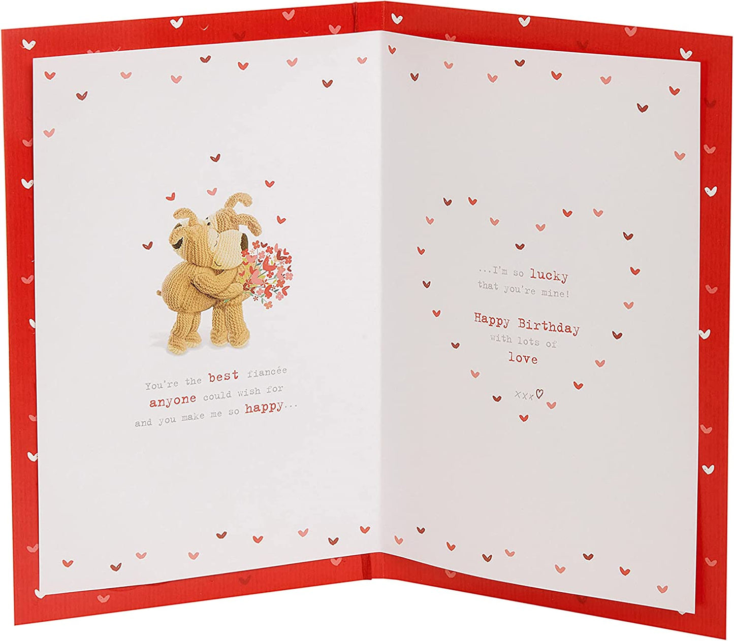 Cute Design And Big Bouquet Of Flowers Boofle Fiancée Birthday Card