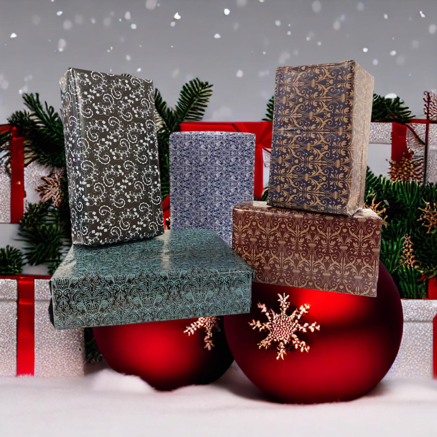 10 Sheet of Mix Designer' Soft touch Foiled